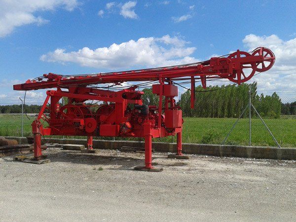 Perforadora de percusión Schott Dubón  400. Obra: Campaspero (Valladolid)