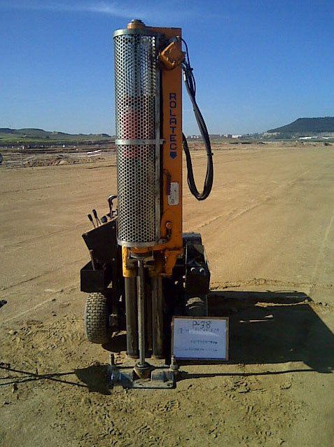Penetrómetro trabajando para futura estación de tren. Obra:Valladolid.