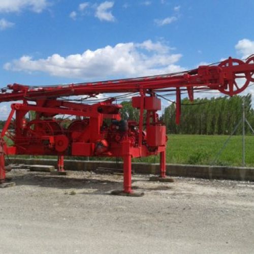 Perforadora de percusión Schott Dubón  400. Obra: Campaspero (Valladolid)